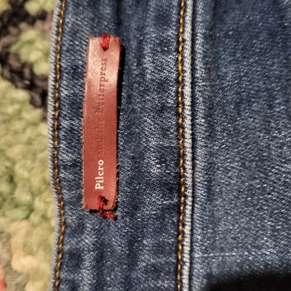 Pilcro Letterpress Anthropologie Embroidered Boyfriend Jeans 33 - Picture 8 of 8